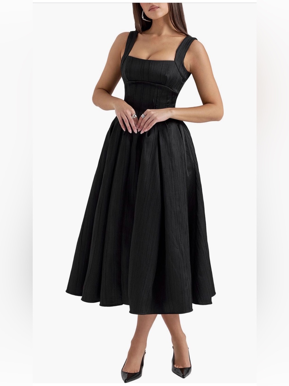HOUSE OF CB Isabeau Voluminous Fit & Flare Midi Dress